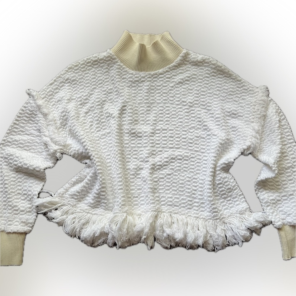 Zara Woman Light Beige Knit Sweater - Size XS, Relaxed Fit, Romantic Style